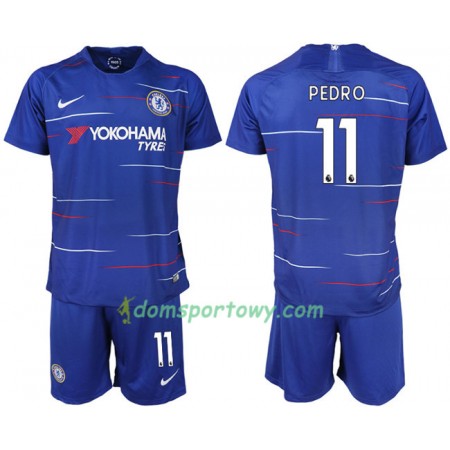 Koszulka Chelsea PEDRO 11 Dziecięcy Domowe Koszulki Piłkarskie 2018-2019 Krótki Rękaw